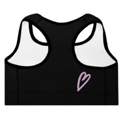 Turning The Tables | Padded Sports Bra -Noiré Store all over print padded sports bra black back 66b2726093a63 809020