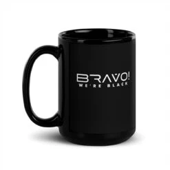 Bravo! We're Black | Black Glossy Mug -Noiré Store black glossy mug black 15 oz handle on left 663a96fbefa92 978517