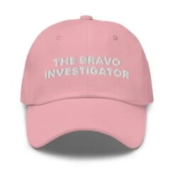 The Bravo Investigator Podcast | Dad Hat -Noiré Store classic dad hat pink front 67af6d8bc3443
