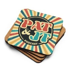 Pat & JT | Cork-back Coaster