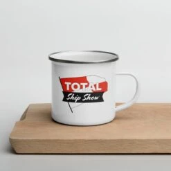 Total Ship Show | Enamel Mug -Noiré Store enamel mug white 12oz right 649d8ca692ba1 161864