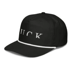 Reality Court | F*CK | Golf Rope Cap -Noiré Store golf rope cap black white left front 680a493a417da