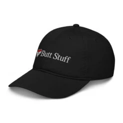 Reality Court | Butts | Organic Dad Hat -Noiré Store organic baseball cap black left front 680a49f085c1d