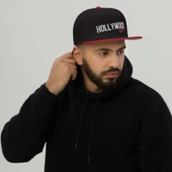 Hollywood Raw | Snapback Hat 15 Hollywood Raw | Snapback Hat -Noiré Store snapback red black black front 649d9014332f8 829924