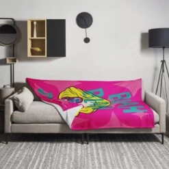 Joan Rivers | Blah Blah Blah | Throw Blanket -Noiré Store throw blanket 60x80 lifestyle 67367e8157b5d 434760