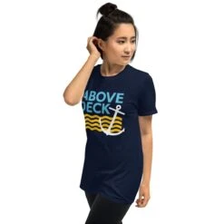 Above Deck | Short-Sleeve Unisex T-Shirt -Noiré Store unisex basic softstyle t shirt navy left front 652da0d058c6f 955262