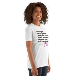 Joan Rivers | Suntan | Short-Sleeve Unisex T-Shirt -Noiré Store unisex basic softstyle t shirt white right front 67376ce4932ed 598324