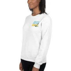 Above Deck | Unisex Sweatshirt -Noiré Store unisex crew neck sweatshirt white left front 652da1f2b5115 255776