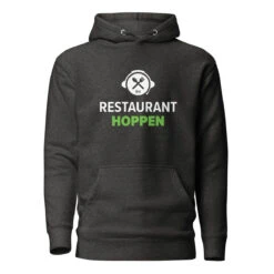 Restaurant Hoppen | Unisex Hoodie -Noiré Store unisex premium hoodie charcoal heather front 6685c488ad3ca 546440