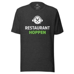 Restaurant Hoppen | Unisex T-shirt -Noiré Store unisex staple t shirt dark grey heather front 6685c38f5cce0 162527