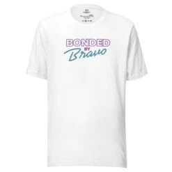 Bonded By Bravo | Unisex T-shirt -Noiré Store unisex staple t shirt white front 67f7f1b1cb0ef