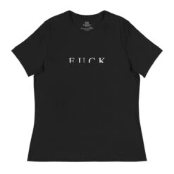 Reality Court | F*CK | Women's Relaxed T-Shirt -Noiré Store womens relaxed t shirt black front 680a4b1b337db
